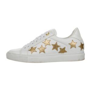 Zadig et Voltaire white trainers with gold stars ⭐️